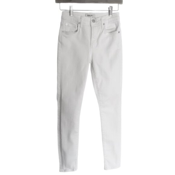 Agolde Sophie White Mid Rise Skinny Ankle Jeans 24 - Picture 2 of 5